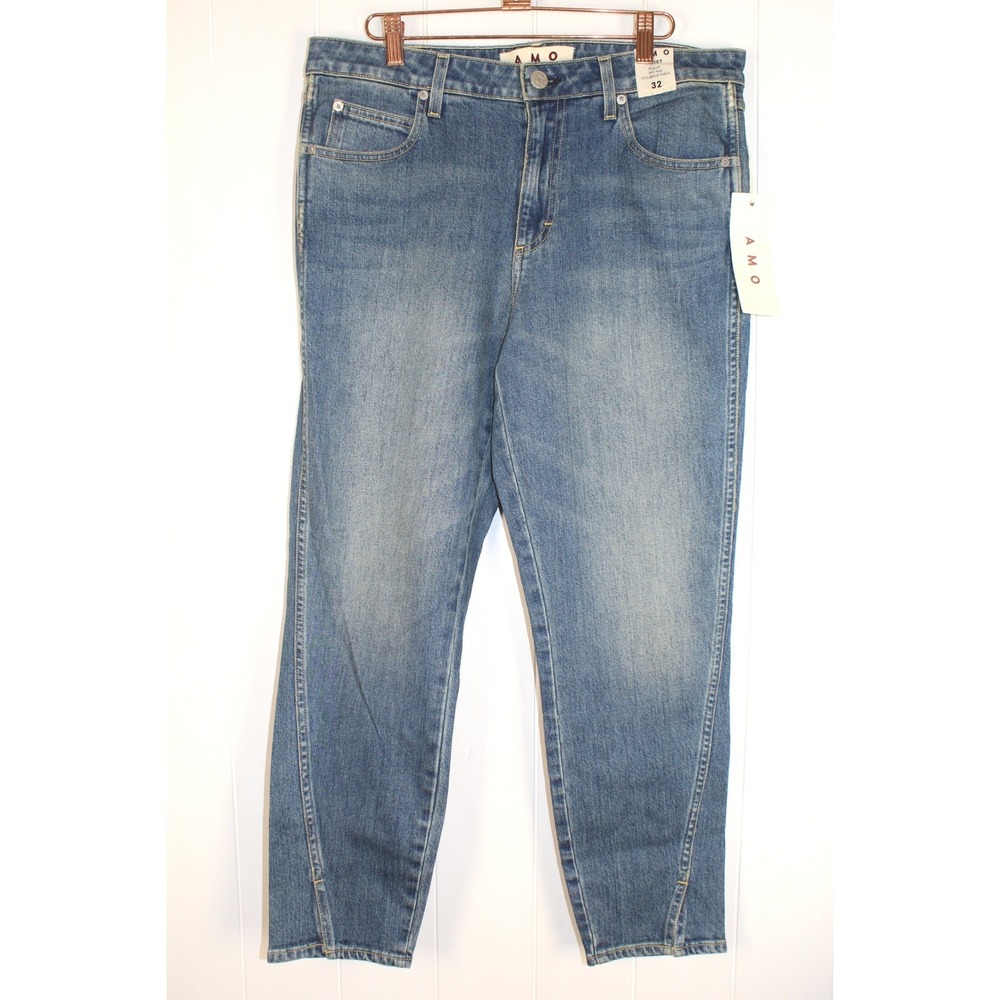 AMO Jeans Twist Mid Rise Ankle Length NWT Jeans Size 32‎